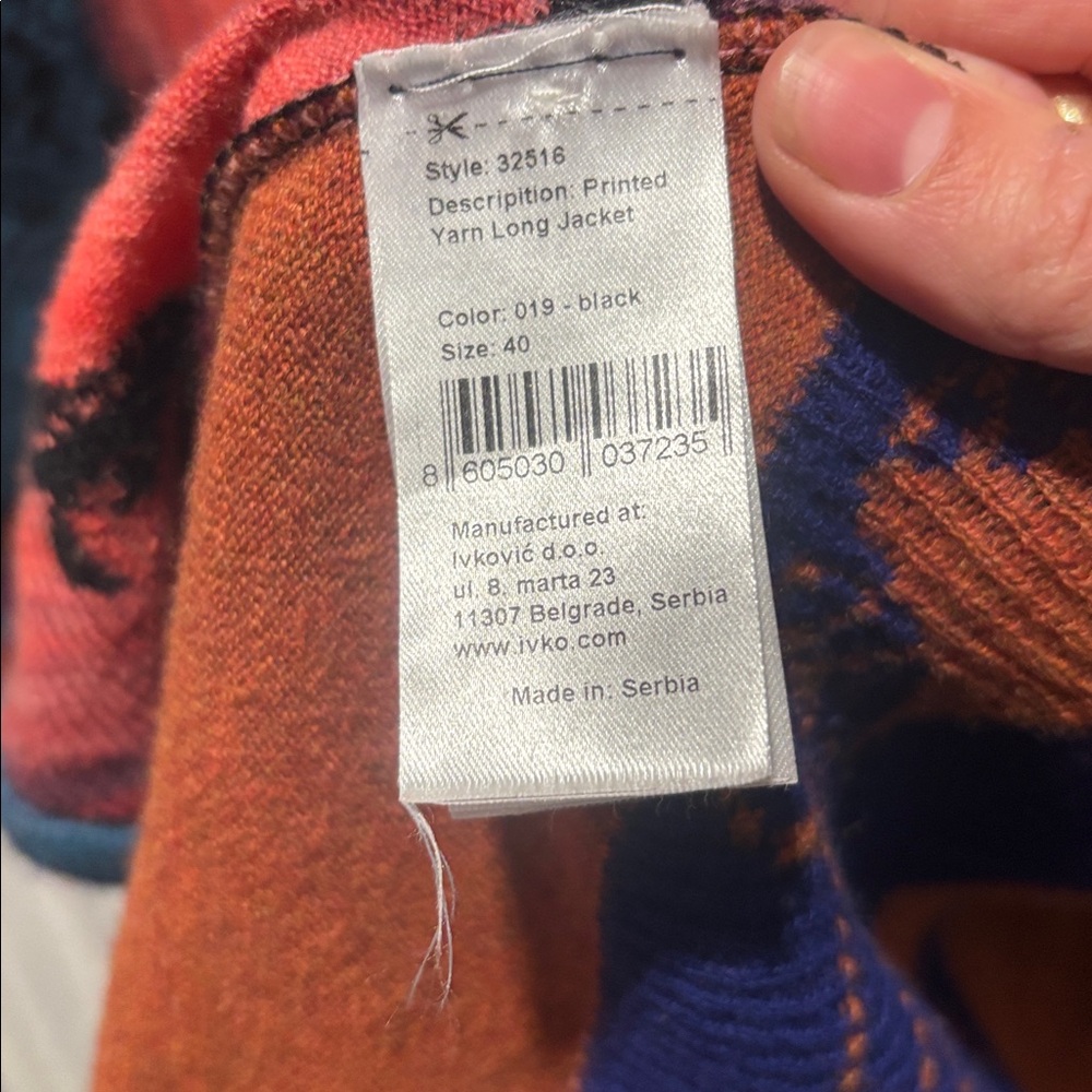 IVKO wool multicolor long button down cardigan sw… - image 3